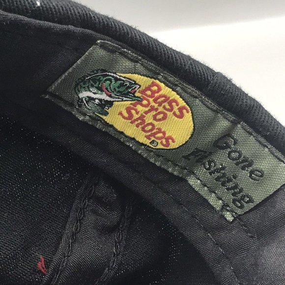 Cabela’s Hat Snapback Blackout Baseball Cap Embroidered Logo Adjustable Script - Picture 7 of 7